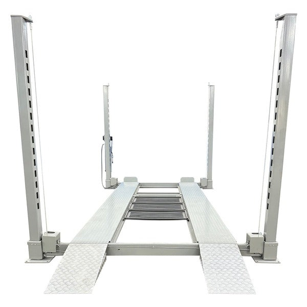 Front loading view of NOS10000 10,000 lb capacity four post lift