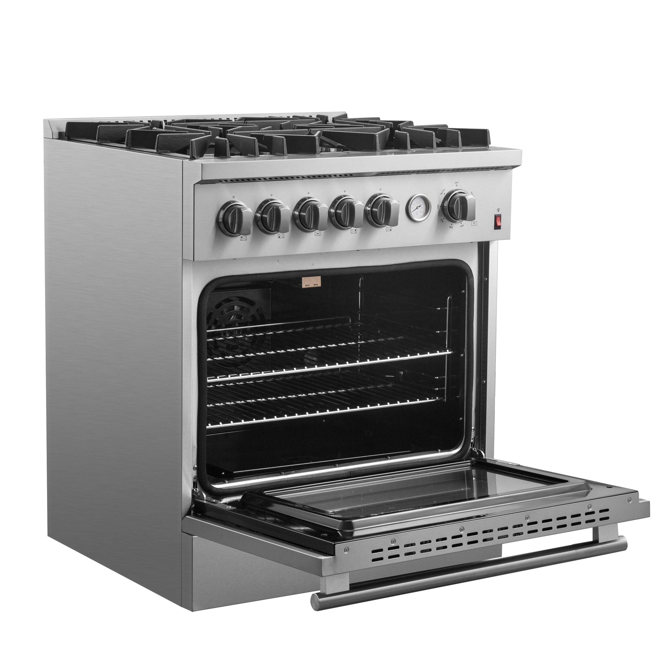 Forno Appliance Package - 30" Gas Range with Griddle, 31" Refrigerator and Tall Tub Dishwasher, FBDL-012-01CAUS