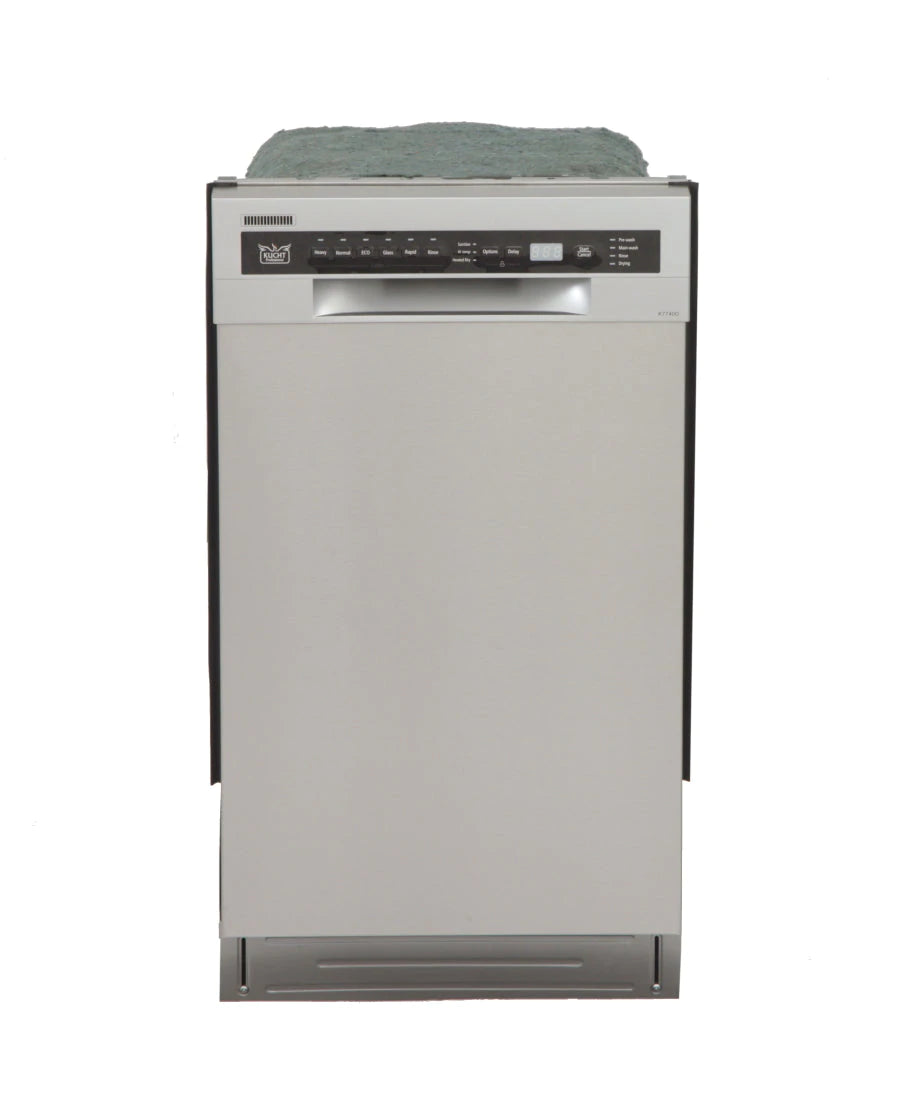 Kucht 18 in. Stainless Steel Front Control Smart Built-In Tall Tub Dishwasher 120-volt with Stainless Steel Tub K7740D
