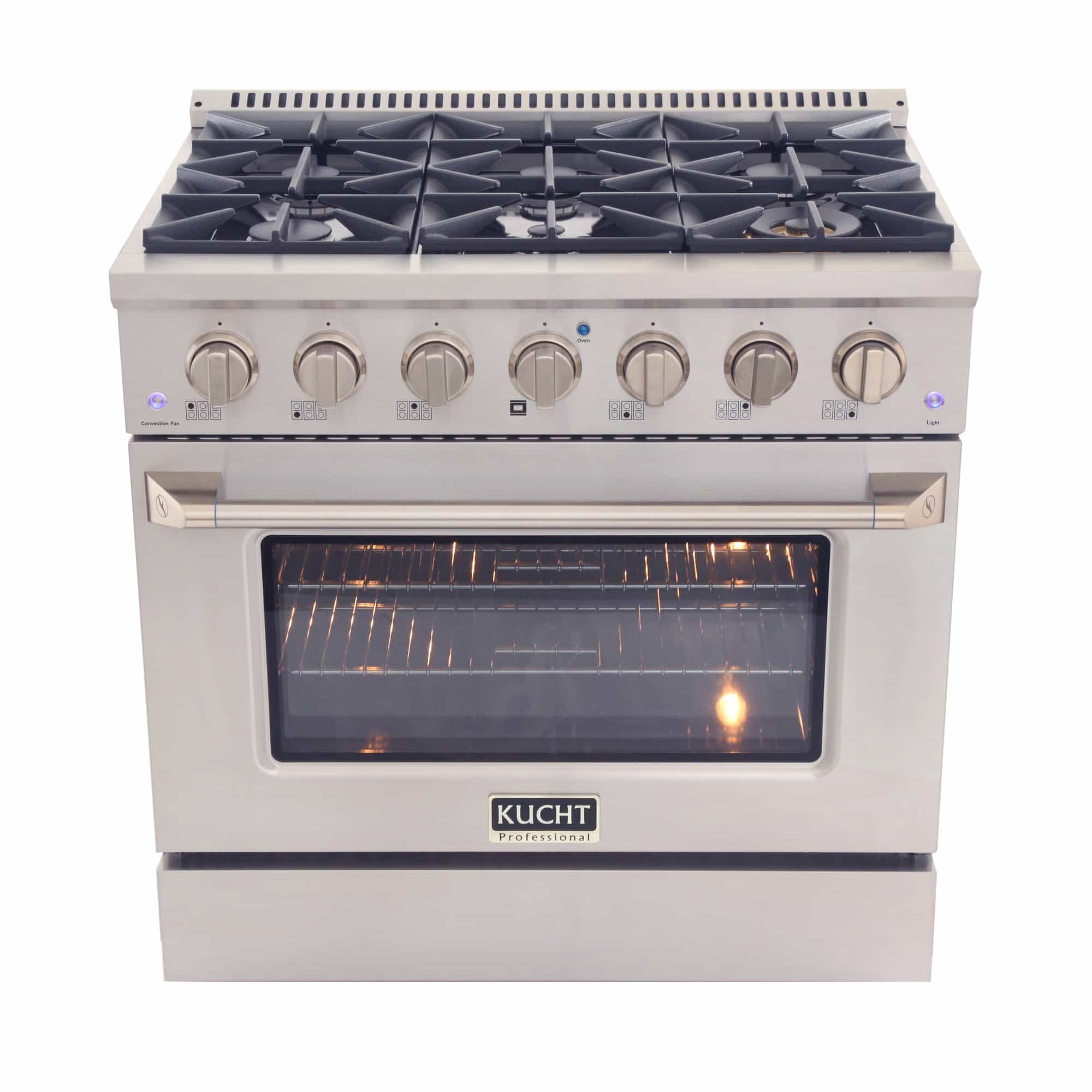 Kucht 36-Inch Pro-Style Dual Fuel Range in Stainless Steel KDF362-S