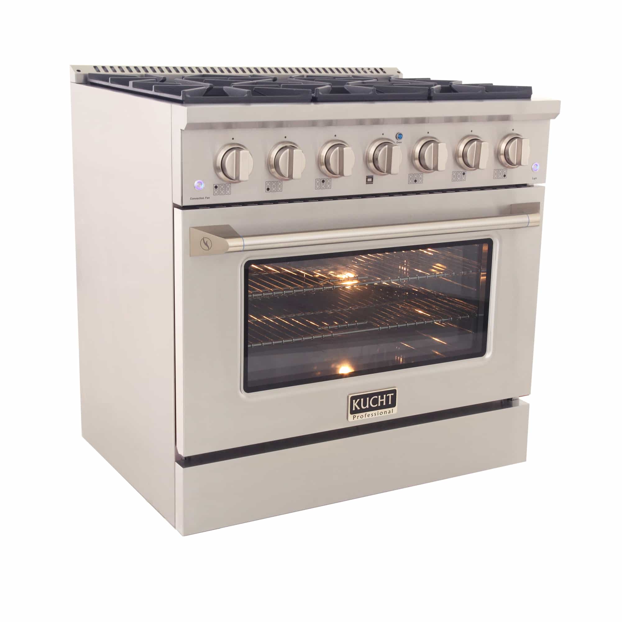 Kucht 36-Inch Pro-Style Dual Fuel Range in Stainless Steel KDF362-S