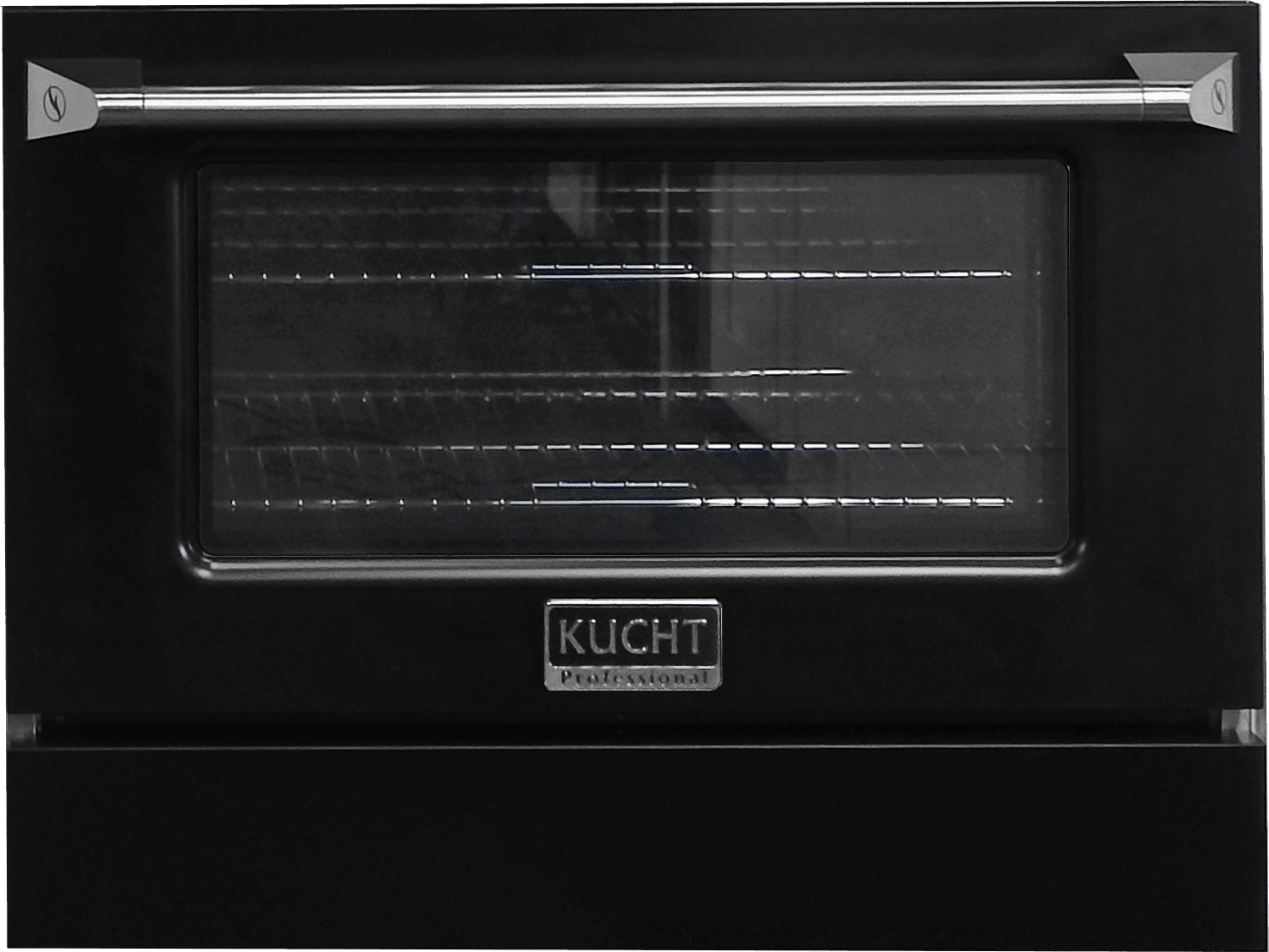 Kucht 36-Inch Pro-Style Dual Fuel Range in Stainless Steel with Black Oven Door KDF362-K