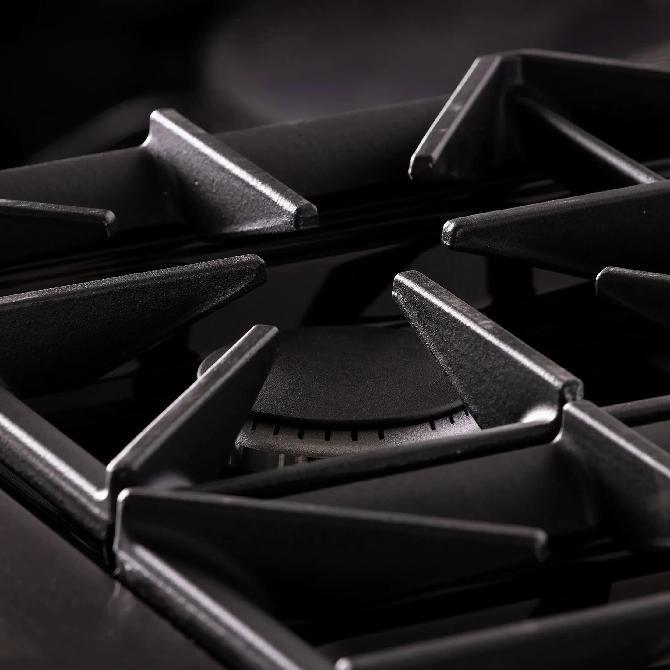 KUCHT Gemstone Professional 36-Inch 5.2 cu. ft. Gas Range with Sealed Burners and Convection Oven in Titanium Stainless Steel with Gold Accents KEG363