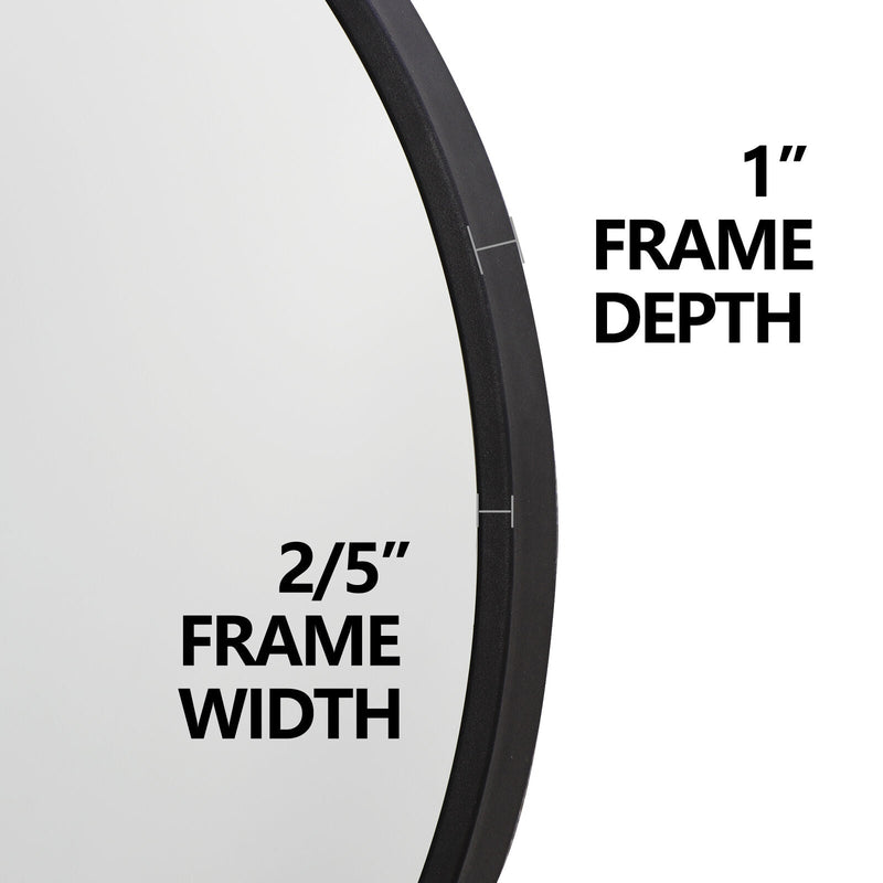 Design Element Vera Round Vanity Mirror Stainless Steel Frame 28" X 28" Round MIR-2828-RR