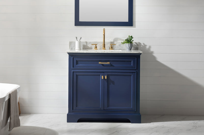 Design Element Milano 36" Single Sink Vanity - Blue ML-36-BLU