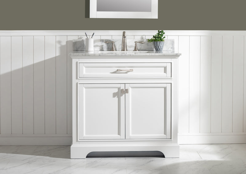 Design Element Milano 36" Single Sink Vanity - White ML-36-WT