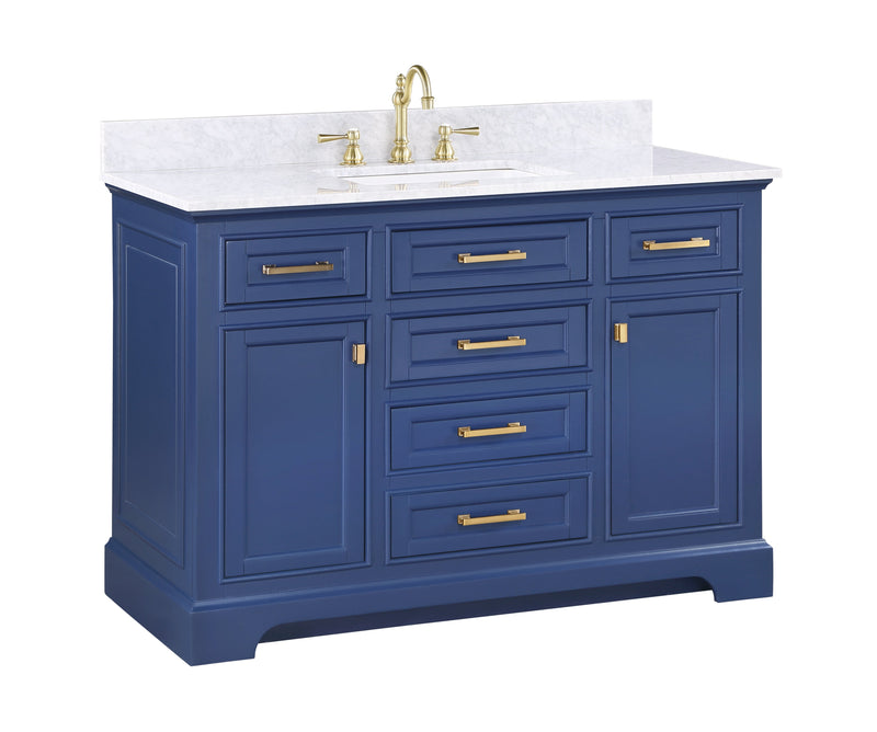 Design Element Milano 48" Single Sink Vanity - Blue ML-48-BLU