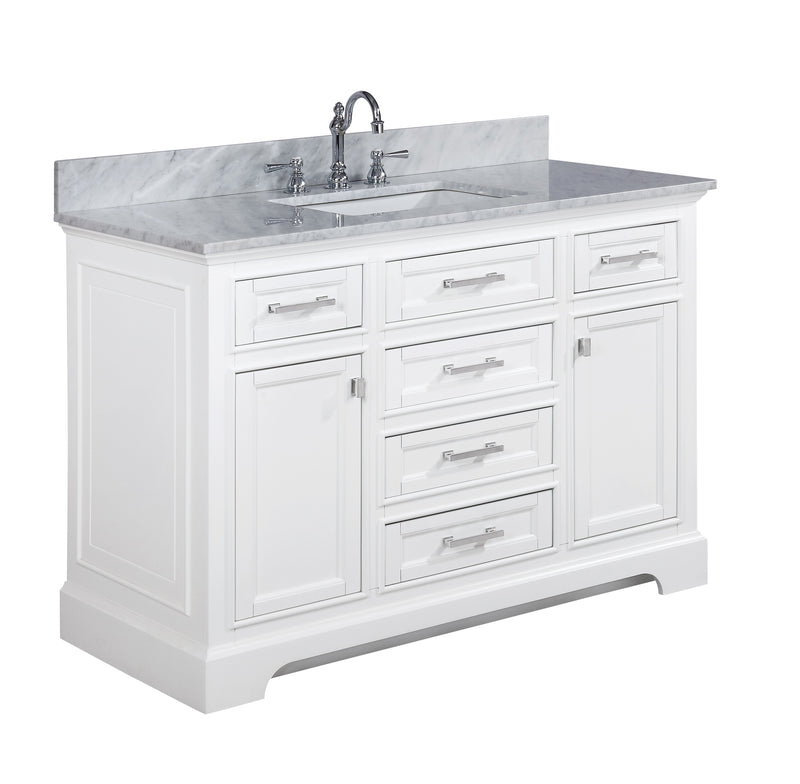 Design Element Milano 48" Single Sink Vanity - White ML-48-WT