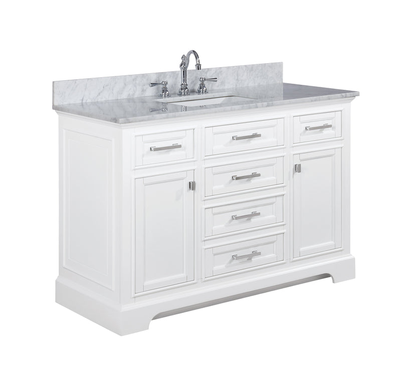 Design Element Milano 48" Single Sink Vanity - White ML-48-WT