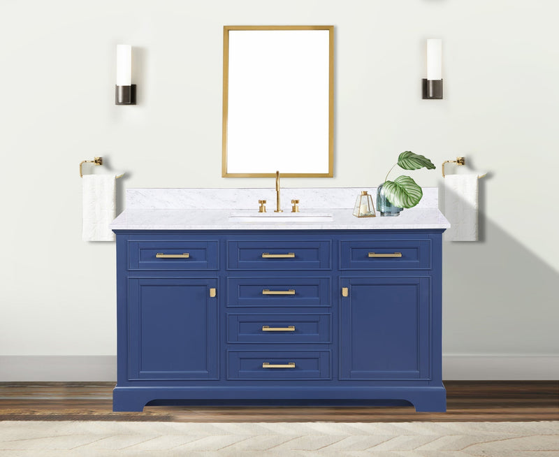 Design Element Milano 54" Single Sink Vanity - Blue ML-54-BLU