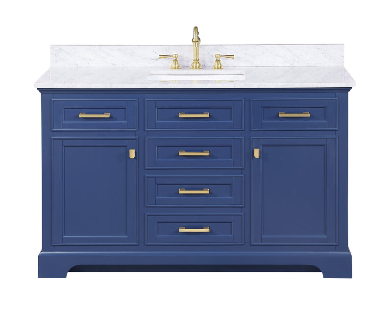 Design Element Milano 54" Single Sink Vanity - Blue ML-54-BLU