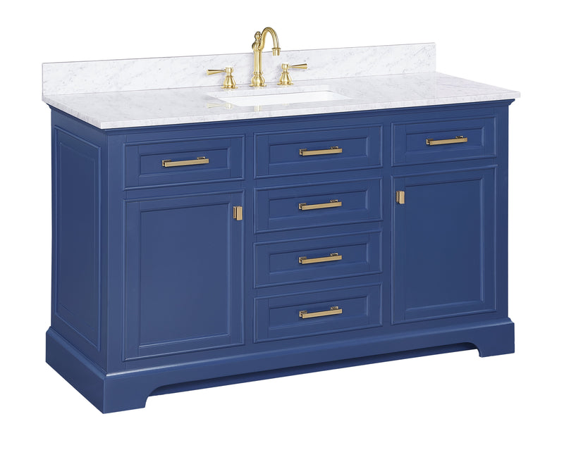 Design Element Milano 54" Single Sink Vanity - Blue ML-54-BLU