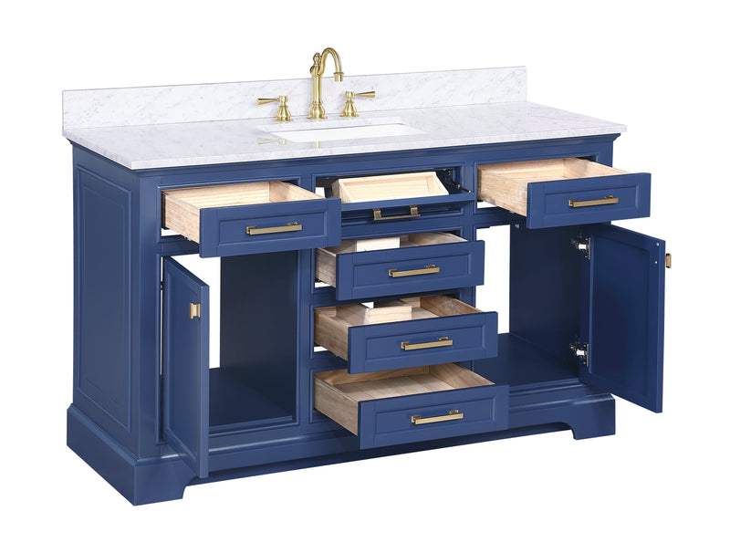 Design Element Milano 54" Single Sink Vanity - Blue ML-54-BLU