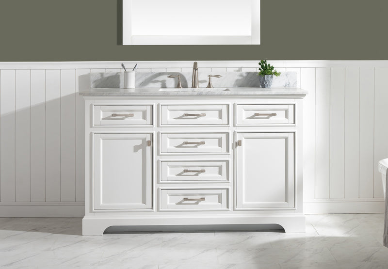 Design Element Milano 54" Single Sink Vanity - White ML-54-WT