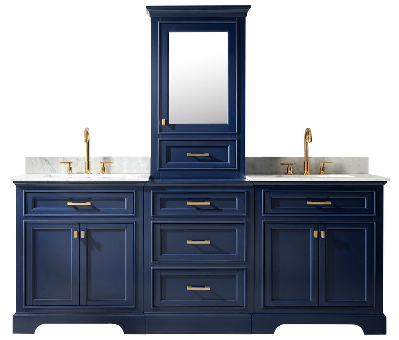 Design Element Milano 84" Double Sink Modular Vanity Set - Blue ML-84MC-BLU