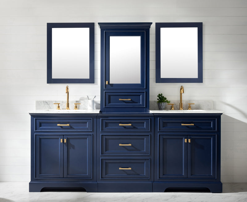 Design Element Milano 84" Double Sink Modular Vanity Set - Blue ML-84MC-BLU