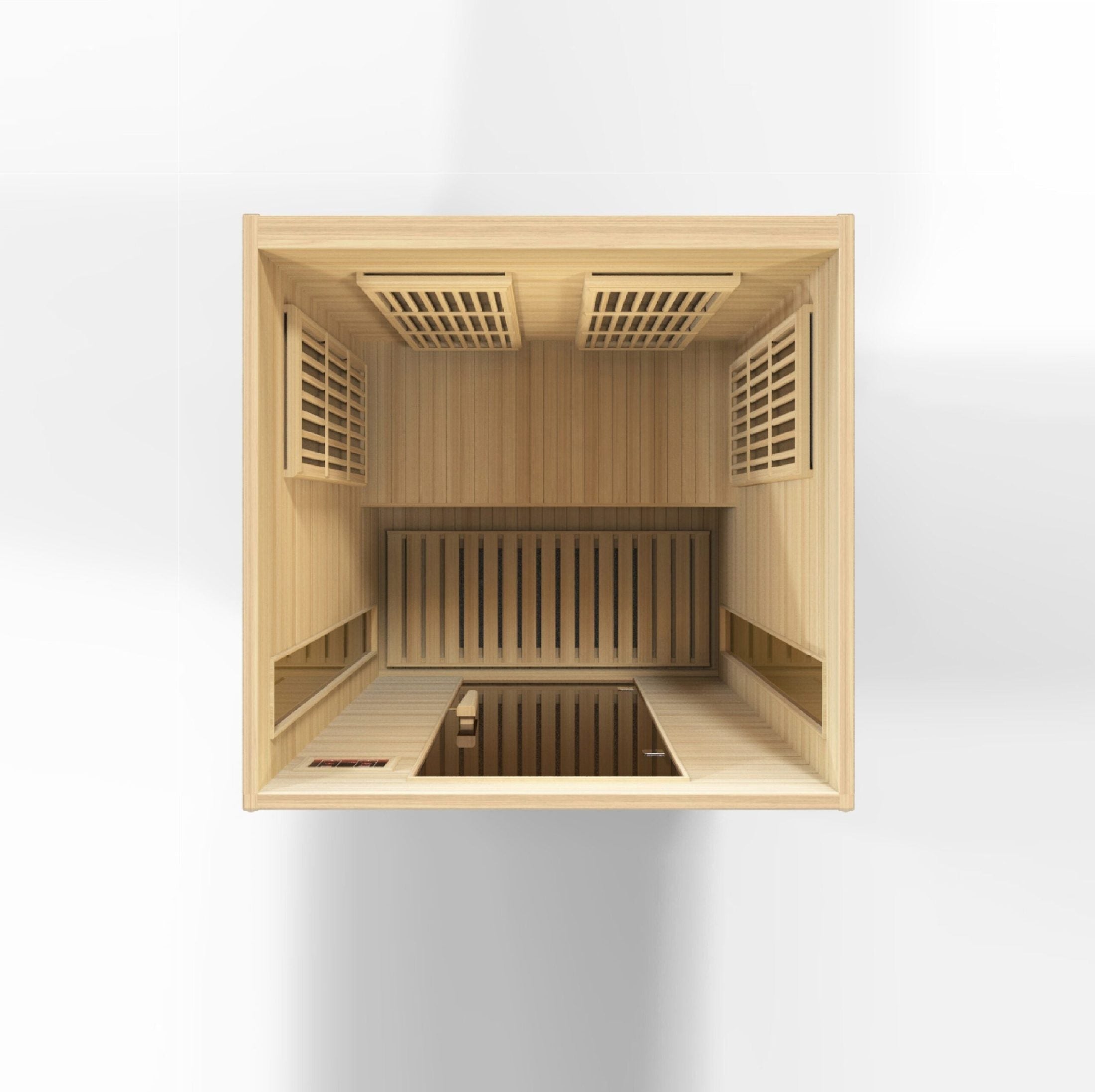 Golden Designs Maxxus 2-Person Near Zero EMF Under 2MG FAR Infrared Sauna Canadian Hemlock - MX-K206-01-ZF