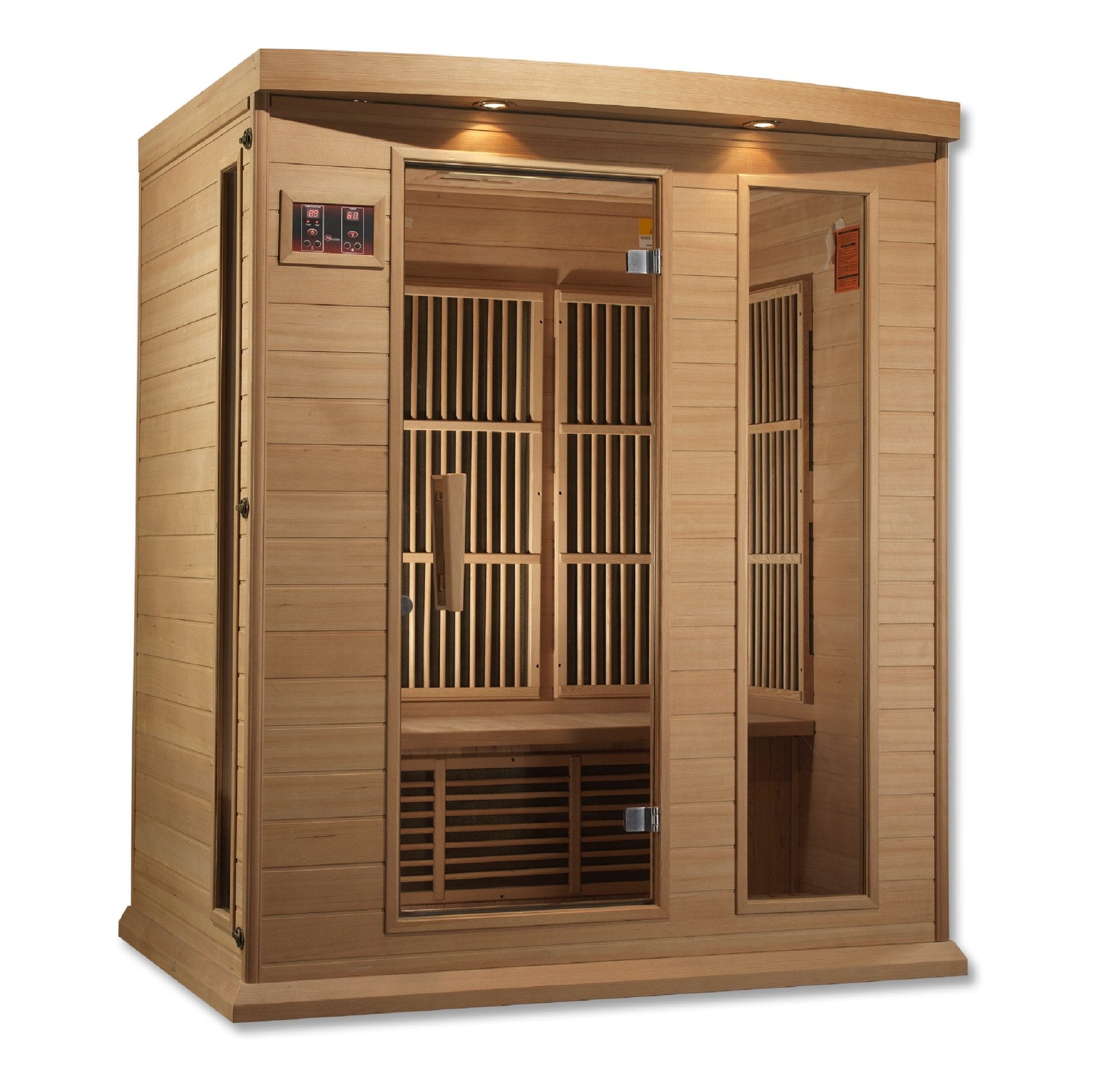 Golden Designs Maxxus 3-Person Near Zero EMF Under 2MG FAR Infrared Sauna Canadian Hemlock - MX-K306-01-ZF