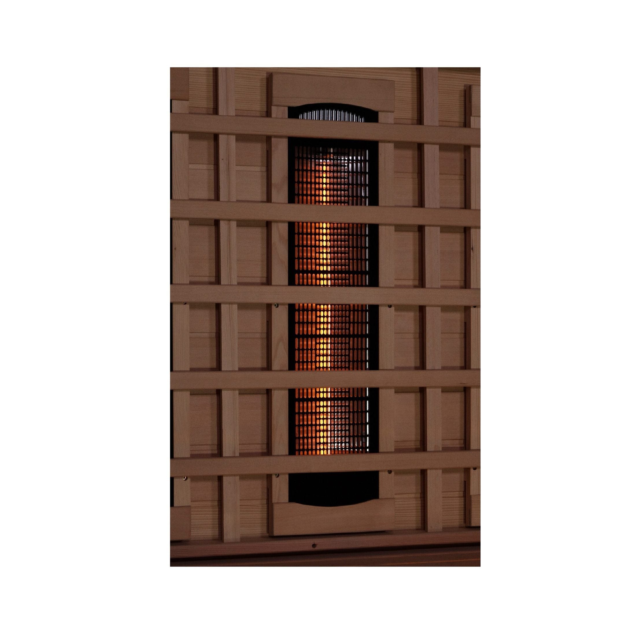 Golden Designs 3-Person Full Spectrum PureTech™ Near Zero EMF FAR Infrared Sauna with Himalayan Salt Bar Canadian Hemlock - GDI-8230-01