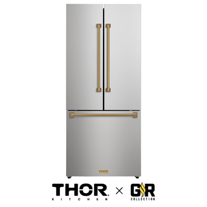 Gordon Ramsay by THOR Kitchen Package - 48" Gas Range, 30" Refrigerator with Ice Maker and Dishwasher in Stainless Steel, AP-RSG48E-1