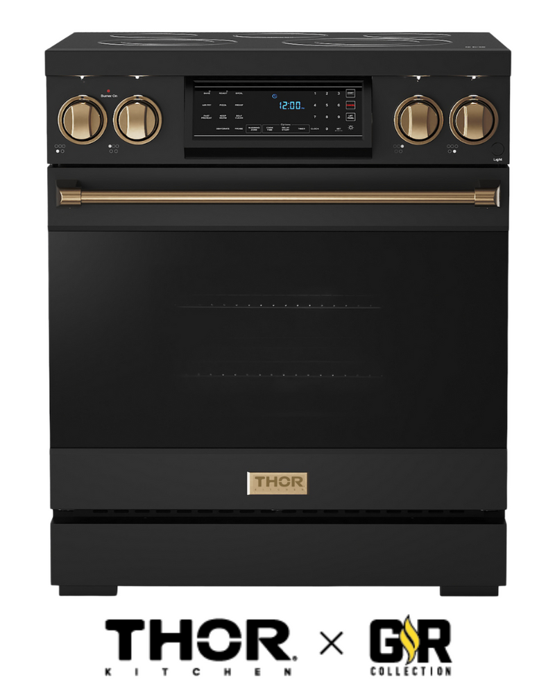 Gordon Ramsay by THOR Kitchen 30" 4.55 cu. ft. Professional Electric Range with Tilt Panel Touch Control, Self-Clean and Air Fry in Stainless Steel, RSE30B