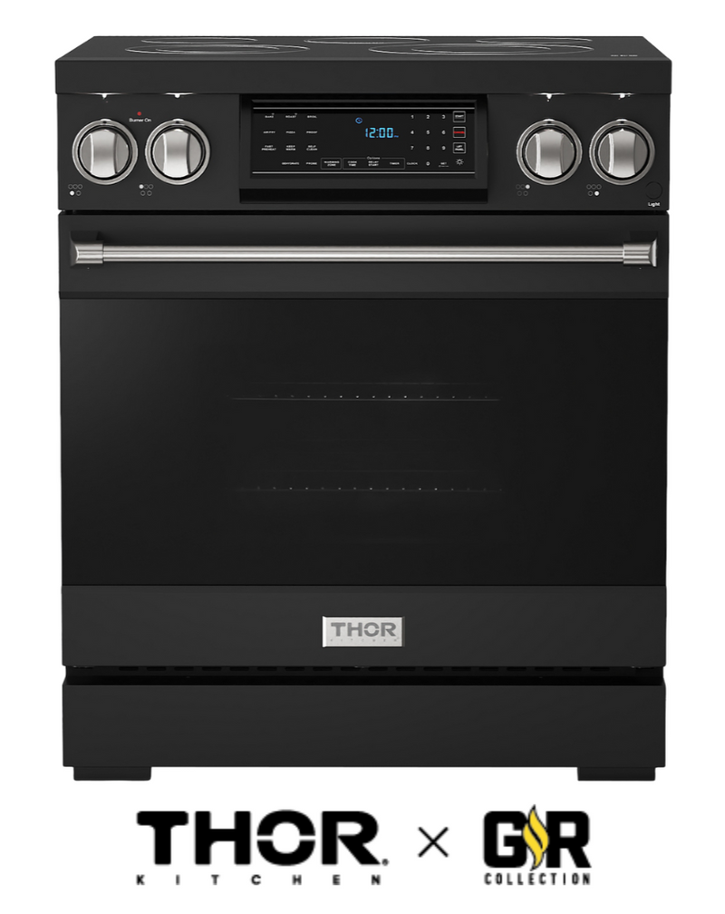 Gordon Ramsay by THOR Kitchen 30" 4.55 cu. ft. Professional Electric Range with Tilt Panel Touch Control, Self-Clean and Air Fry in Stainless Steel, RSE30B