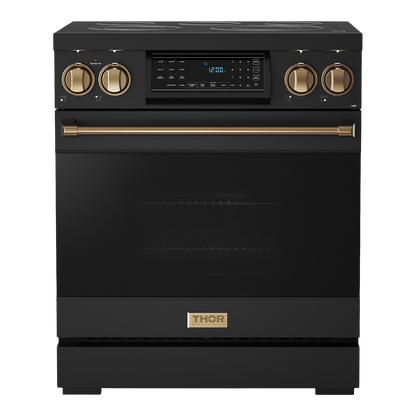 Gordon Ramsay by THOR Kitchen 30" 4.55 cu. ft. Professional Electric Range with Tilt Panel Touch Control, Self-Clean and Air Fry in Stainless Steel, RSE30B