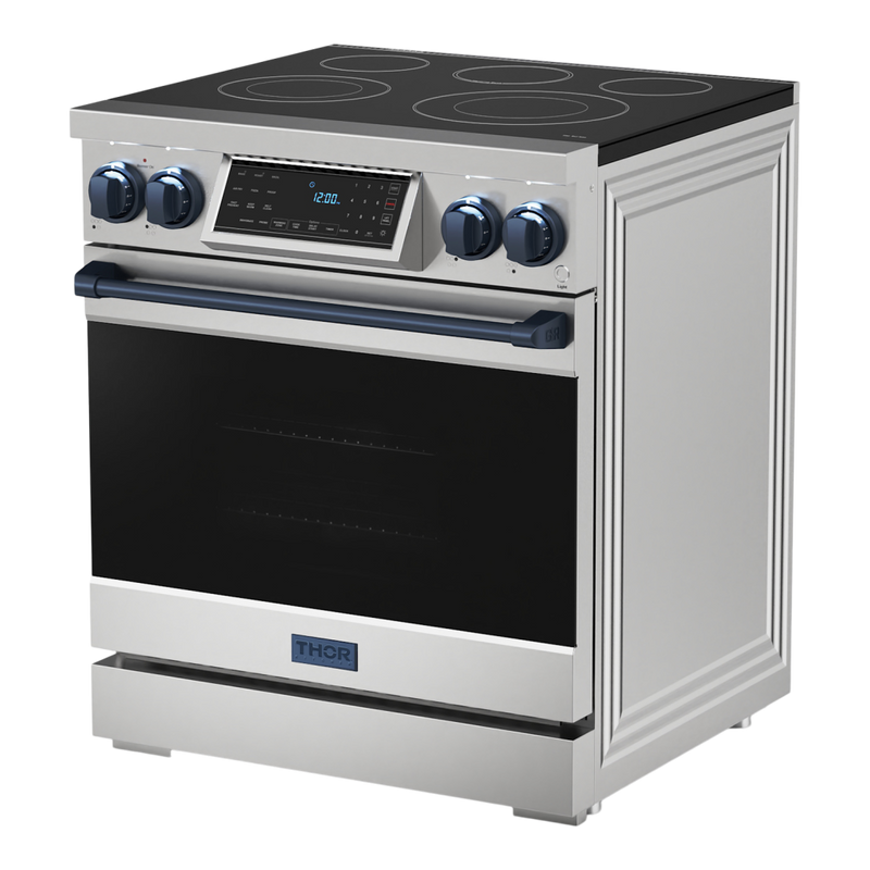 Gordon Ramsay by THOR Kitchen Package - 30" Electric Range, 30" Refrigerator with Ice Maker and Dishwasher in Stainless Steel, AP-RSE30-1