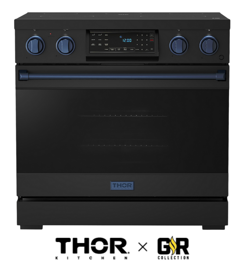 Gordon Ramsay by THOR Kitchen 36" 6.0 cu. ft. Professional Electric Range with Tilt Panel Touch Control, Self-Clean and Air Fry in Stainless Steel, RSE36B