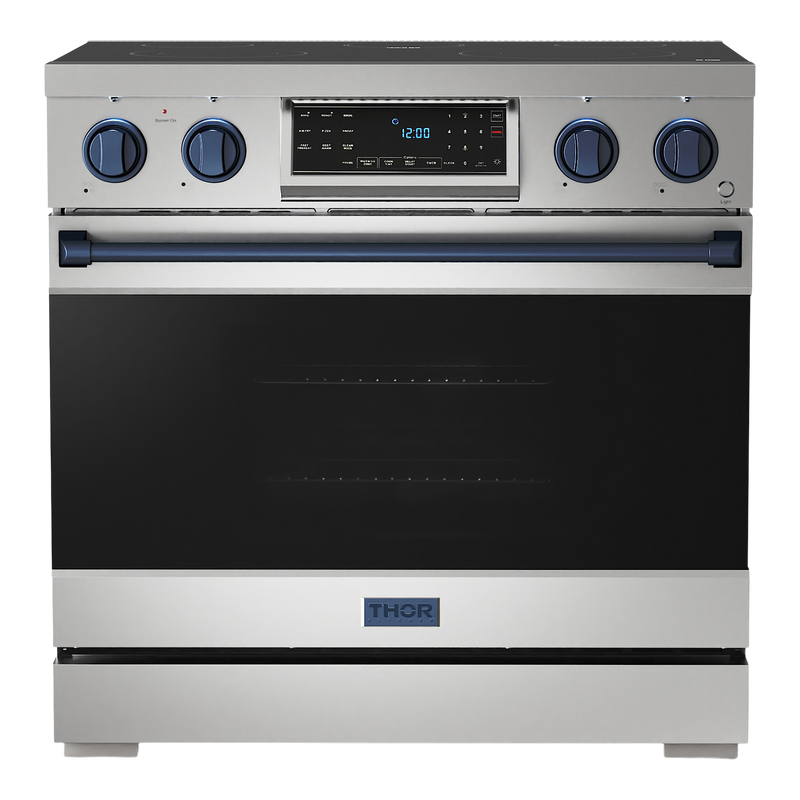 Gordon Ramsay by THOR Kitchen 36" 6.0 cu. ft. Professional Electric Range with Tilt Panel Touch Control, Self-Clean and Air Fry in Stainless Steel, RSE36