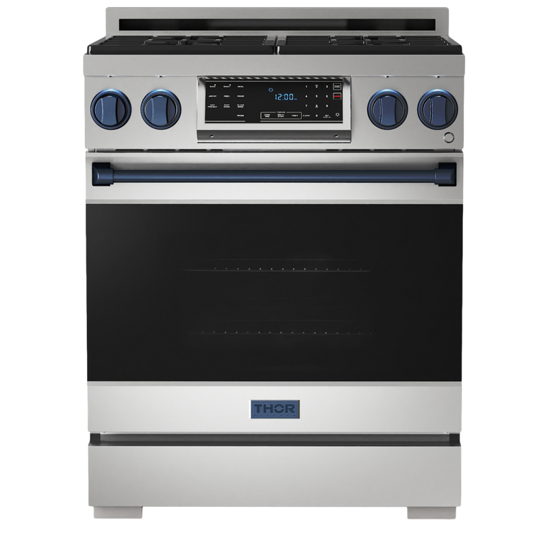 Gordon Ramsay by THOR Kitchen 30" 4.55 cu. ft. Professional Natural Gas Range with Tilt Panel Touch Control and Self-Clean in Stainless Steel, RSG30