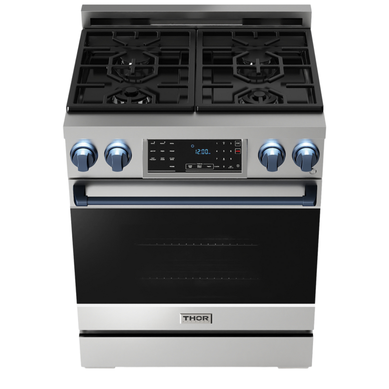 Gordon Ramsay by THOR Kitchen 30" 4.55 cu. ft. Professional Natural Gas Range with Tilt Panel Touch Control and Self-Clean in Stainless Steel, RSG30