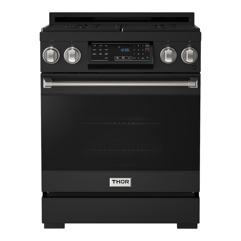 Gordon Ramsay by THOR Kitchen 30" 4.55 cu. ft. Professional Natural Gas Range with Tilt Panel Touch Control and Self-Clean in Stainless Steel, RSG30B