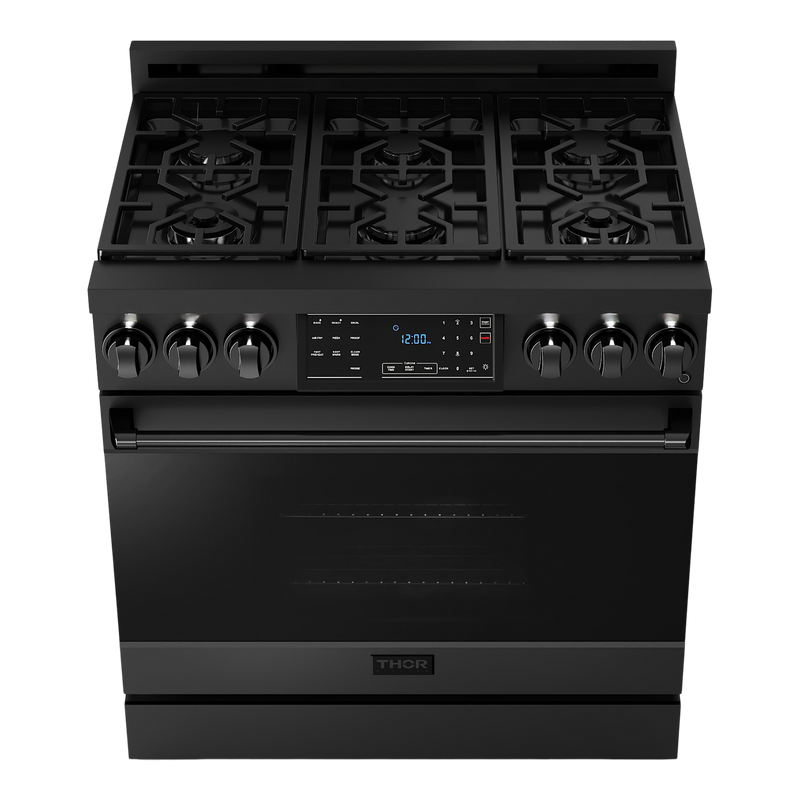 Gordon Ramsay by THOR Kitchen Package - 36" Gas Range, 36" Refrigerator with Ice Maker and Dishwasher in Stainless Steel, AP-RSG36B-2