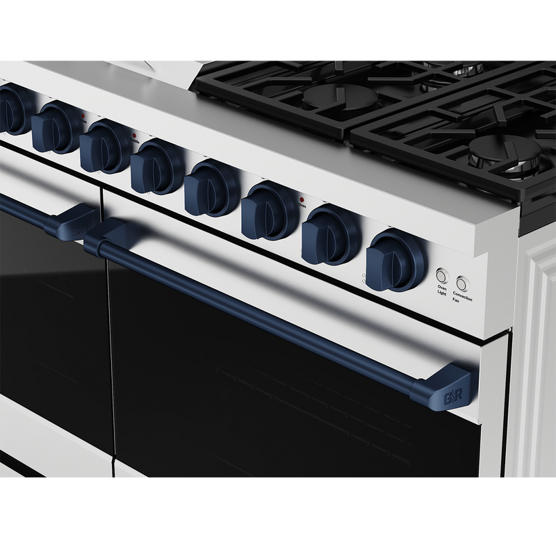 Gordon Ramsay by THOR Kitchen 48" 6.8 cu. ft. Professional Natural Gas Range in Stainless Steel, RSG48E