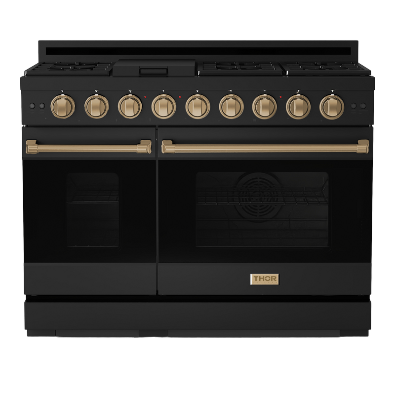 Gordon Ramsay by THOR Kitchen 48" 6.8 cu. ft. Professional Natural Gas Range in Stainless Steel, RSG48EB