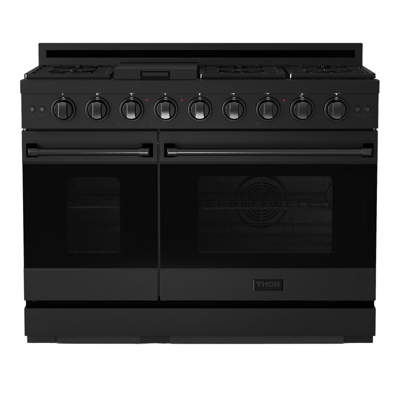 Gordon Ramsay by THOR Kitchen 48" 6.8 cu. ft. Professional Natural Gas Range in Stainless Steel, RSG48EB