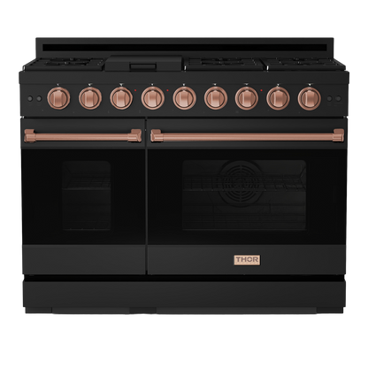 Gordon Ramsay by THOR Kitchen 48" 6.8 cu. ft. Professional Natural Gas Range in Stainless Steel, RSG48EB