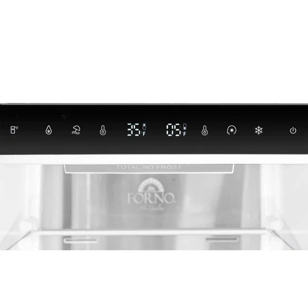 Custodia 48" Bottom Freezer combo, 20.6 cf., Ice Maker, Total No frost, Black, Antique Brass handles