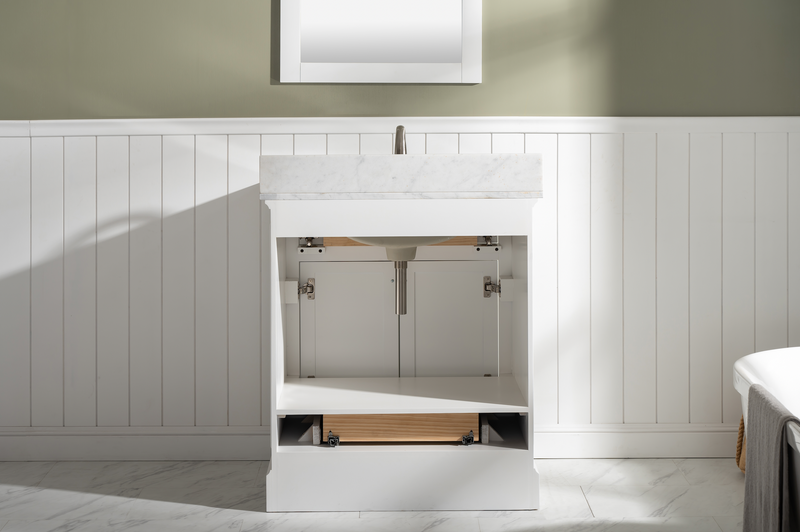 Design Element Milano 30" Single Sink Vanity - White ML-30-WT