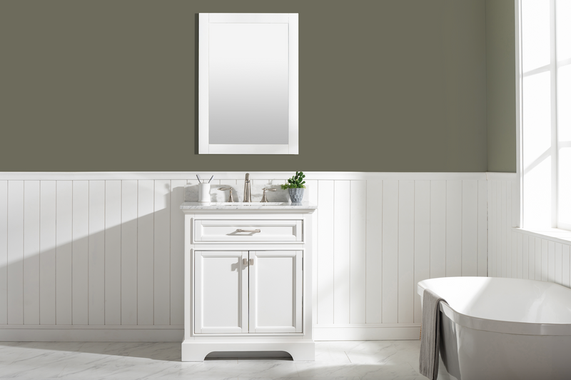 Design Element Milano 30" Single Sink Vanity - White ML-30-WT