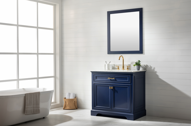 Design Element Milano 36" Single Sink Vanity - Blue ML-36-BLU