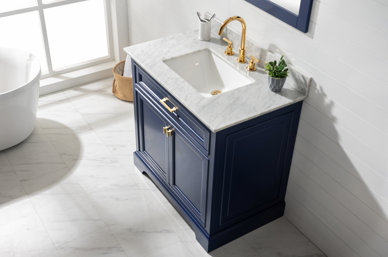 Design Element Milano 36" Single Sink Vanity - Blue ML-36-BLU