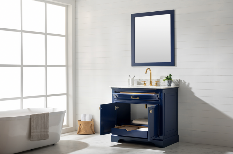 Design Element Milano 36" Single Sink Vanity - Blue ML-36-BLU