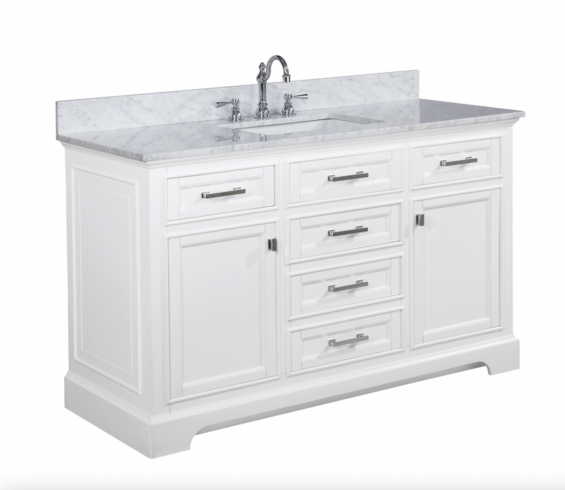 Design Element Milano 54" Single Sink Vanity - White ML-54-WT