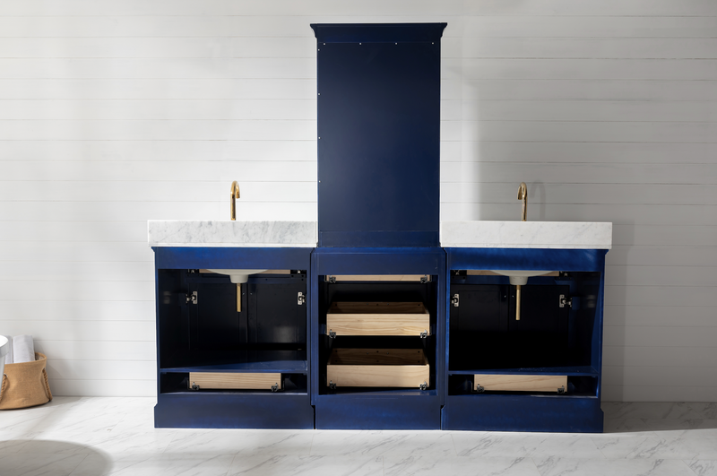 Design Element Milano 84" Double Sink Modular Vanity Set - Blue ML-84MC-BLU