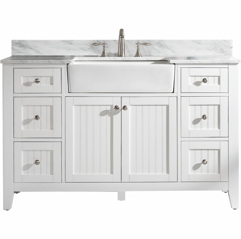 Design Element Burbank 54" Single Vanity - White BK-54-WT