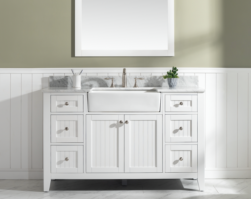 Design Element Burbank 54" Single Vanity - White BK-54-WT