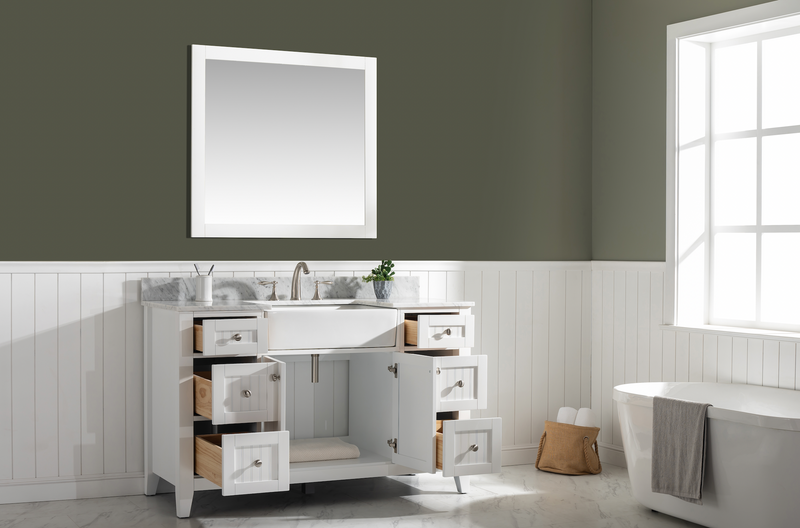 Design Element Burbank 54" Single Vanity - White BK-54-WT