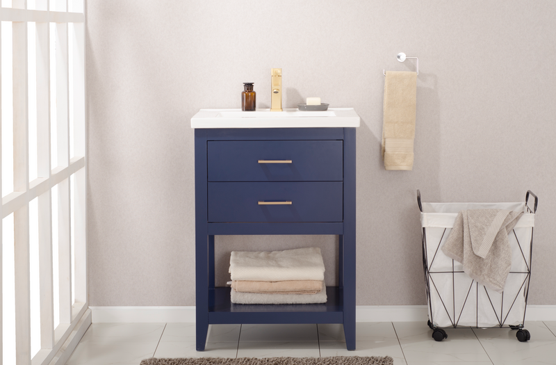 Design Element Cara 24" Single Sink Vanity - Blue S02-24-BLU